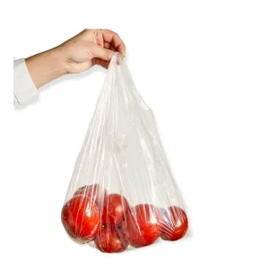 Mini Plastic Carrier Bags 13L Clear VTC - 20/14x43cm 30microns 250pack