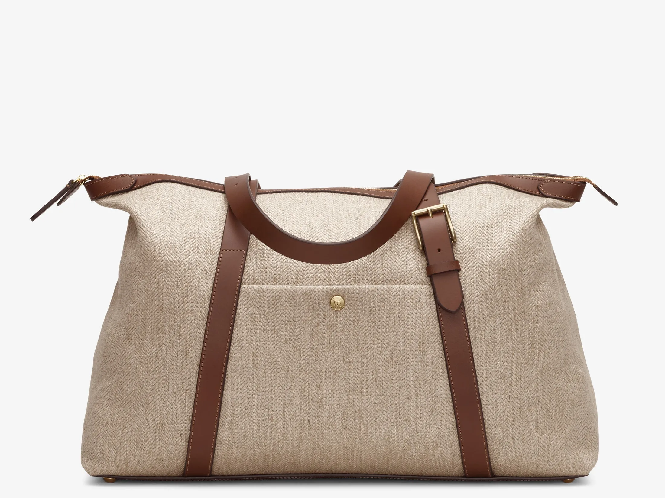 M/S Holdall – Grand Herringbone/Cuoio