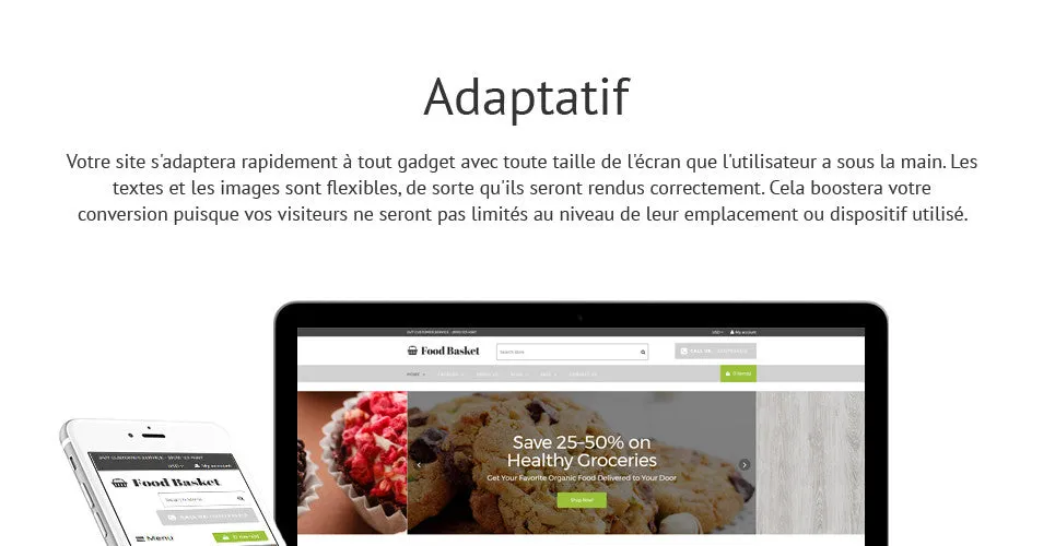 Online Food Basket - Shopify Themes