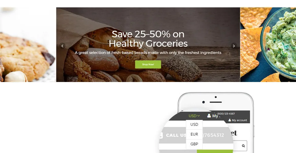 Online Food Basket - Shopify Themes