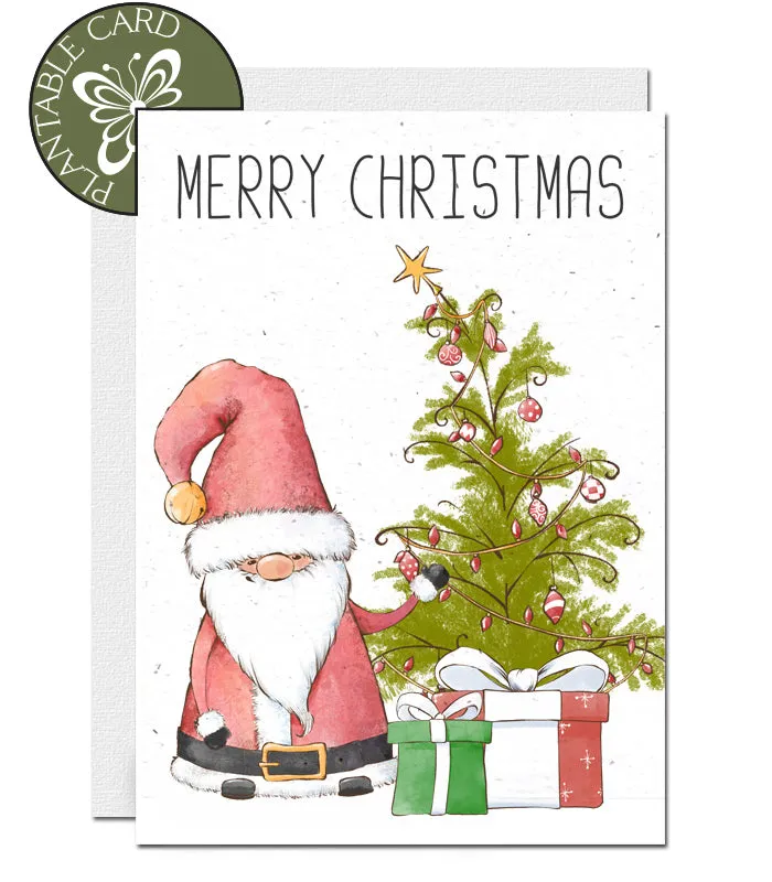 Plantable Christmas Card - Santa