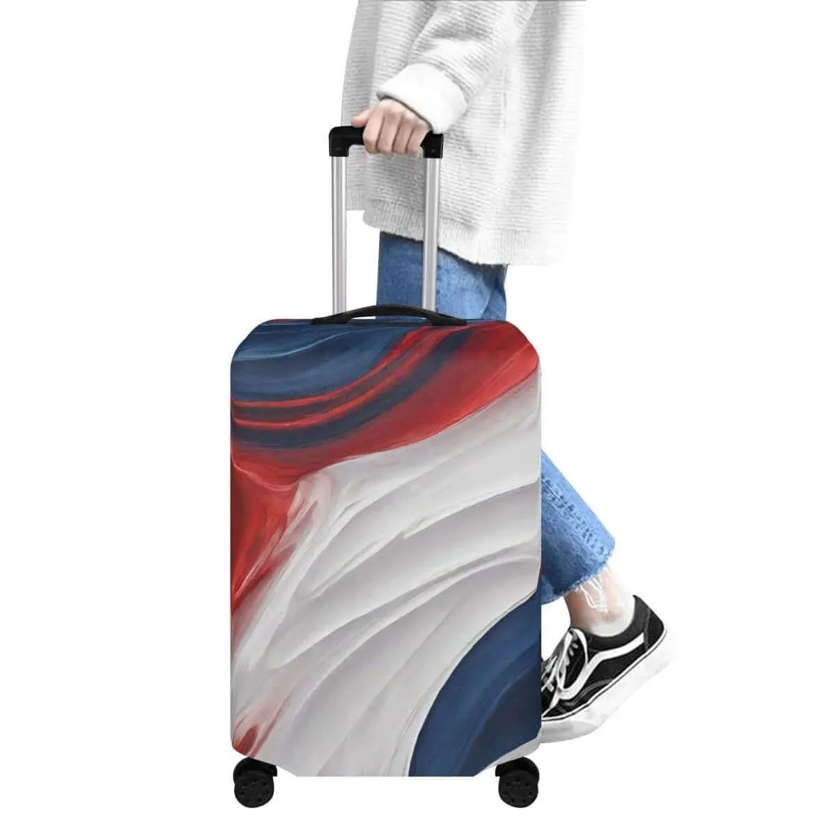 Red White Blue Luggage Cover