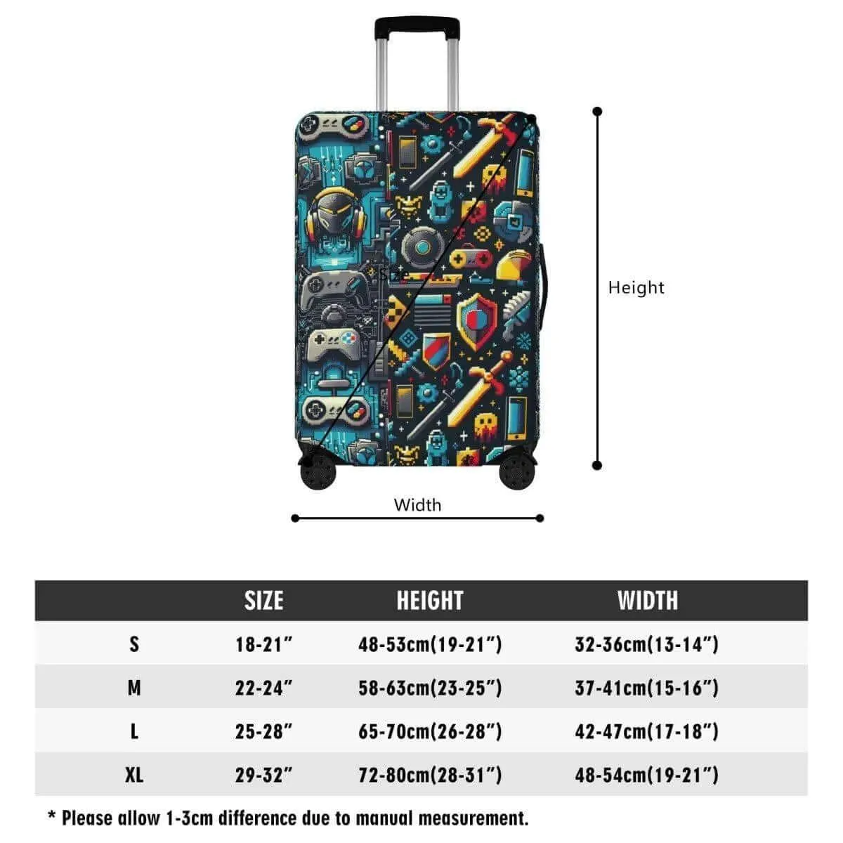 Retro Gaming Luggage Cover