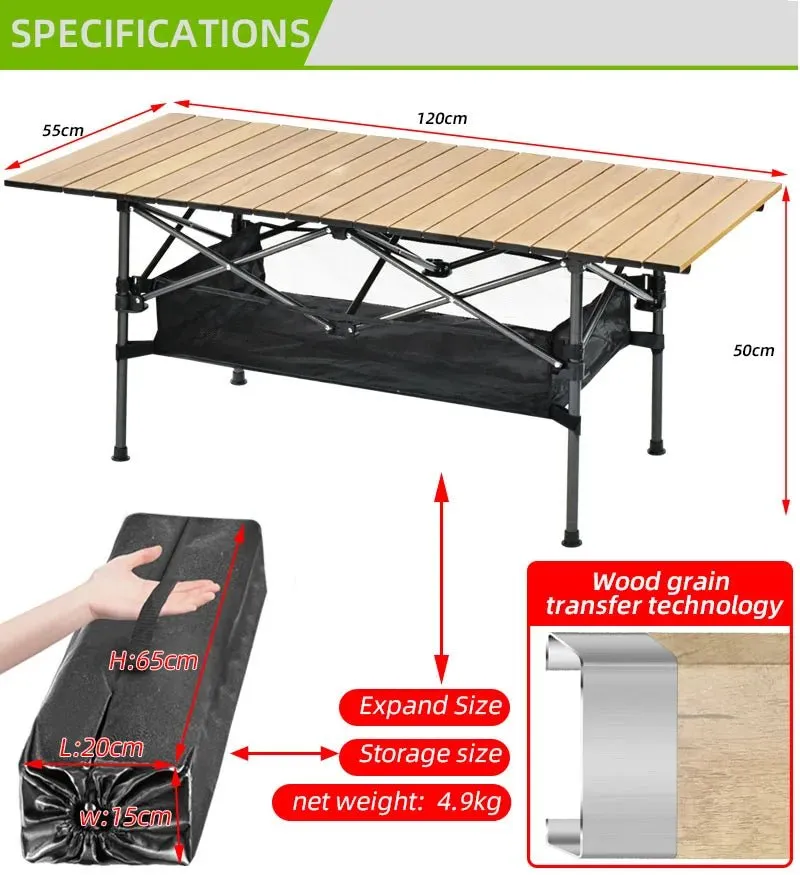 Rollable Camping Portable Outdoor Table
