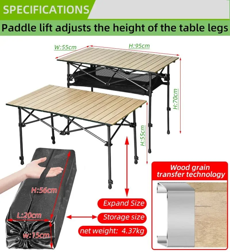Rollable Camping Portable Outdoor Table