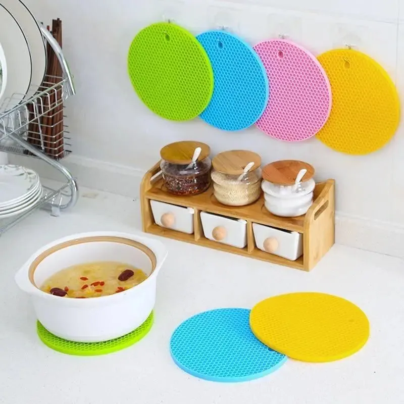 Round Silicone Coaster Non-slip Mat Heat Resistant