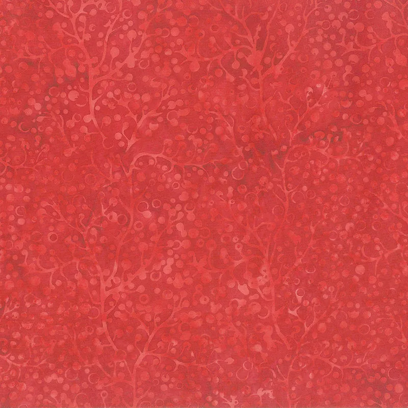 Season's Splendor Batiks - Berries Cardinal Yardage