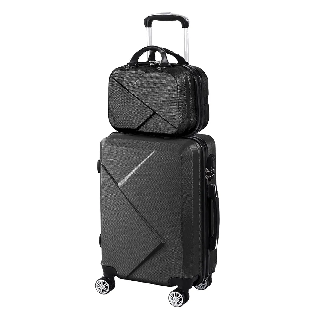 Set of 2 20"Travel Luggage Set - Black