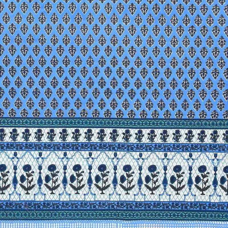 Sukhvi Printed Bedsheet - Blue