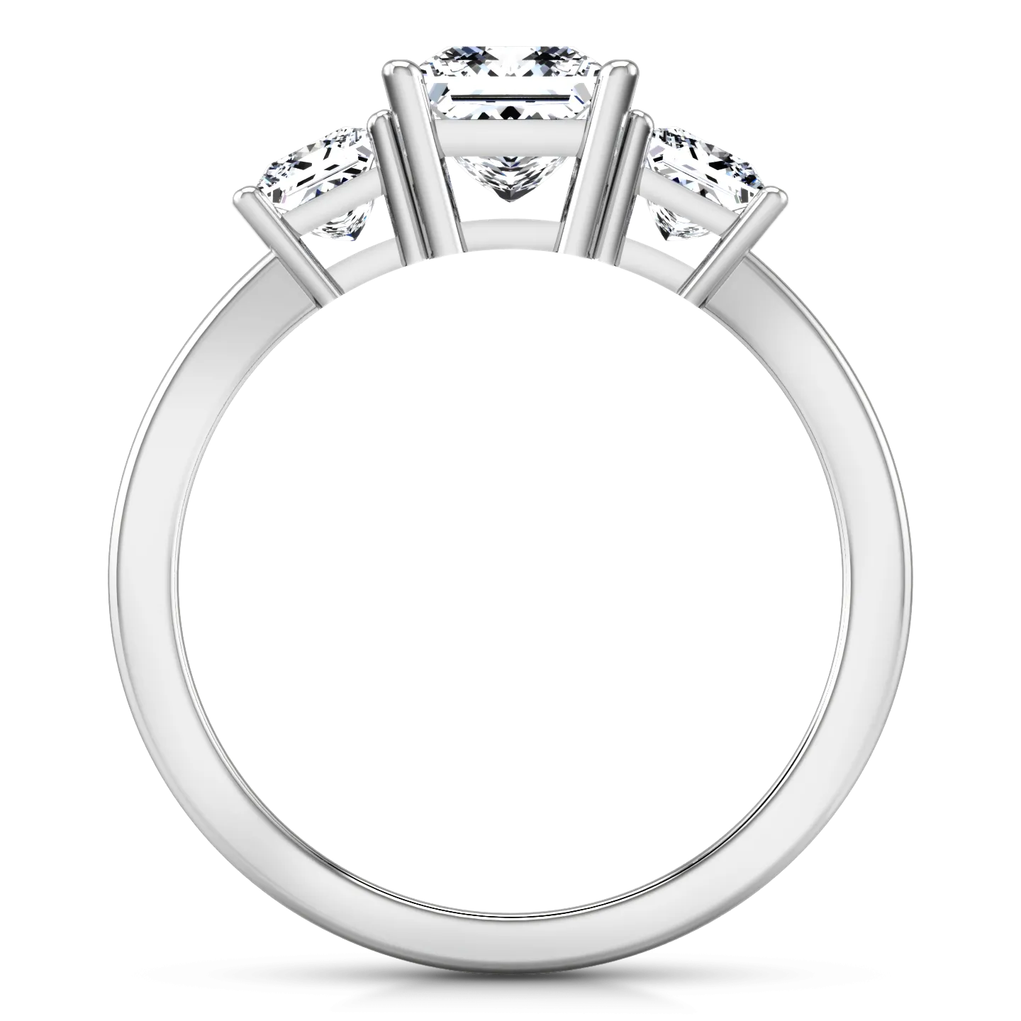 Three Stone Engagement Ring Alana 14K White Gold