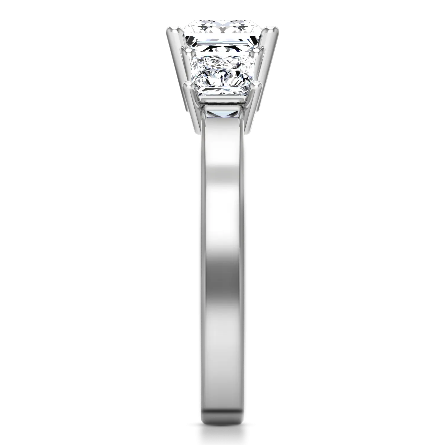 Three Stone Engagement Ring Alana 14K White Gold