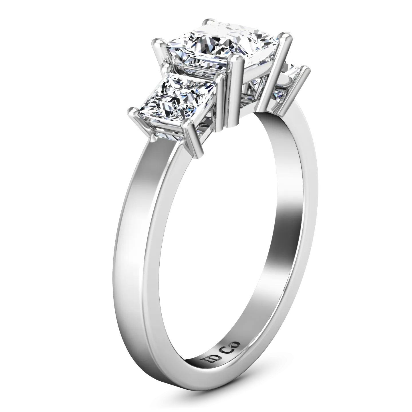 Three Stone Engagement Ring Alana 14K White Gold
