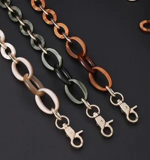 Toiletry bag modification chain accessory, acrylic underarm bag chain, replacement shoulder strap