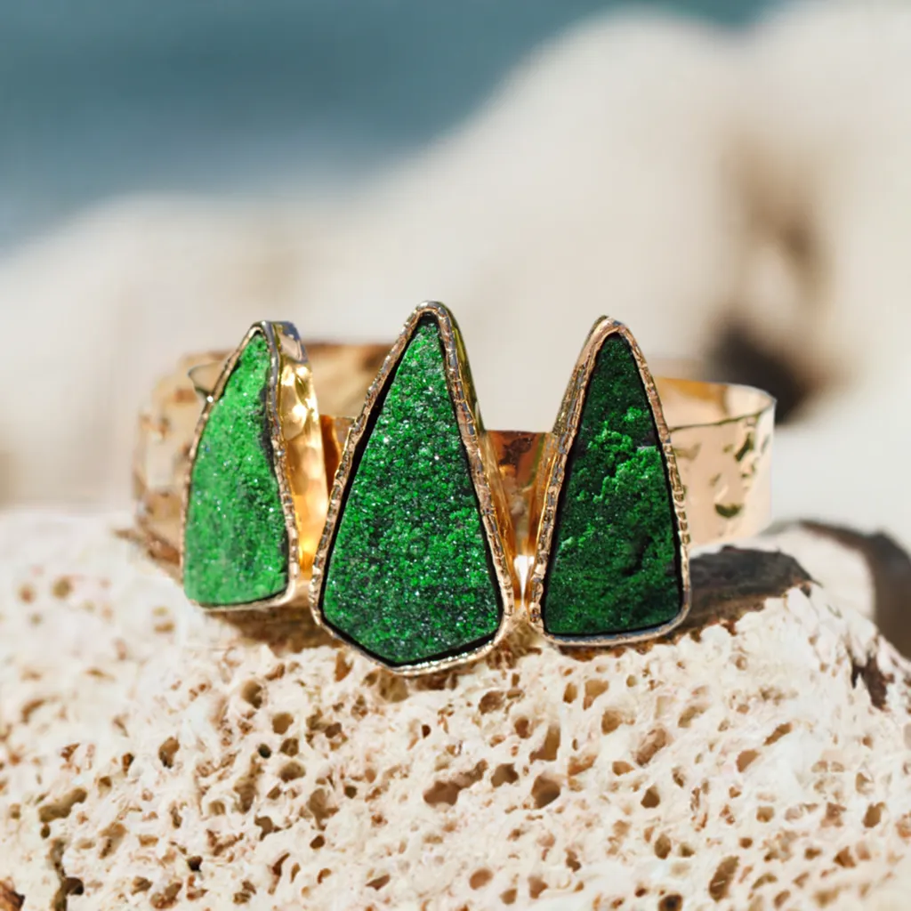 Uvarovite Druzy Signature Cuff