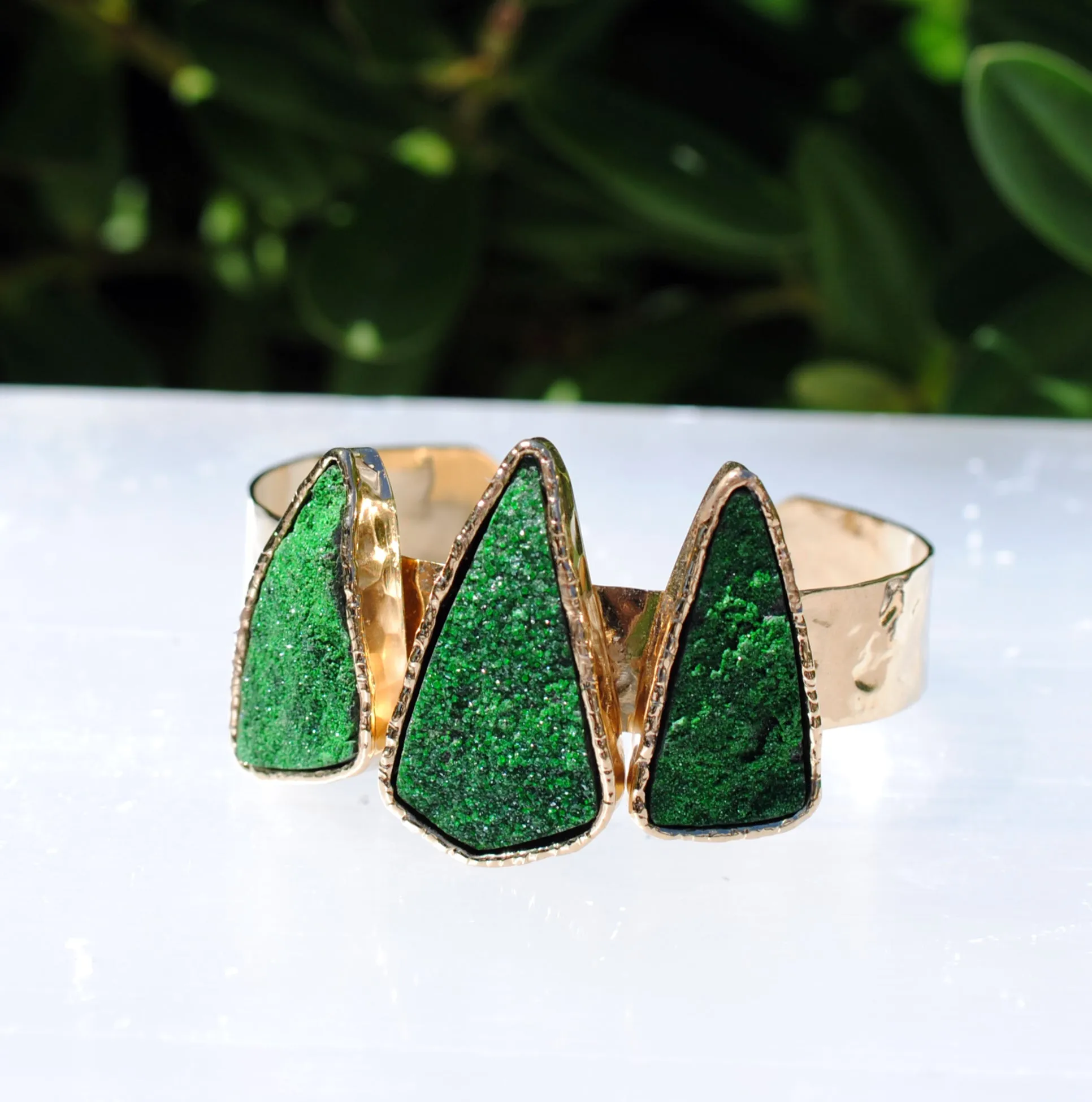 Uvarovite Druzy Signature Cuff