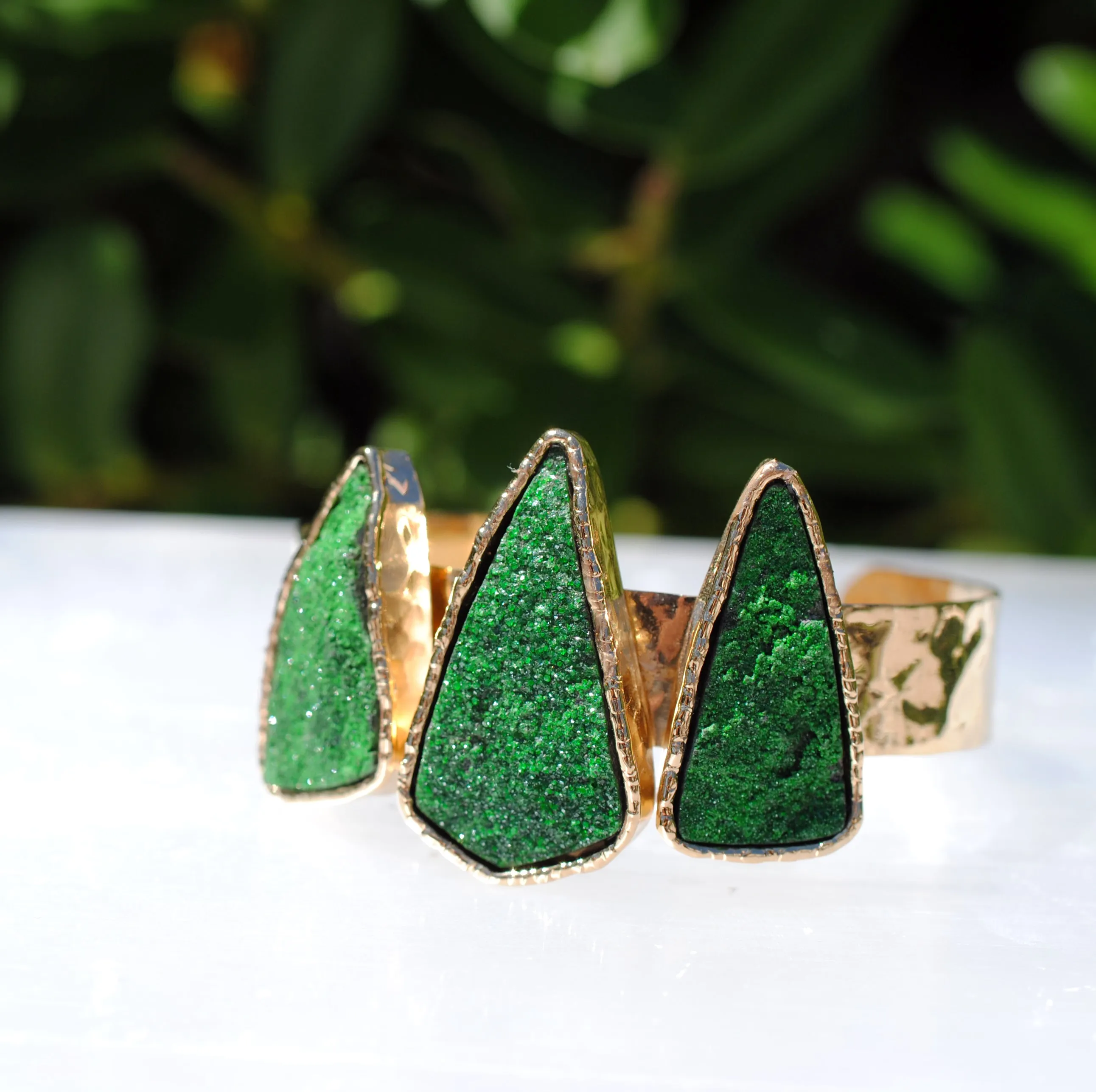 Uvarovite Druzy Signature Cuff