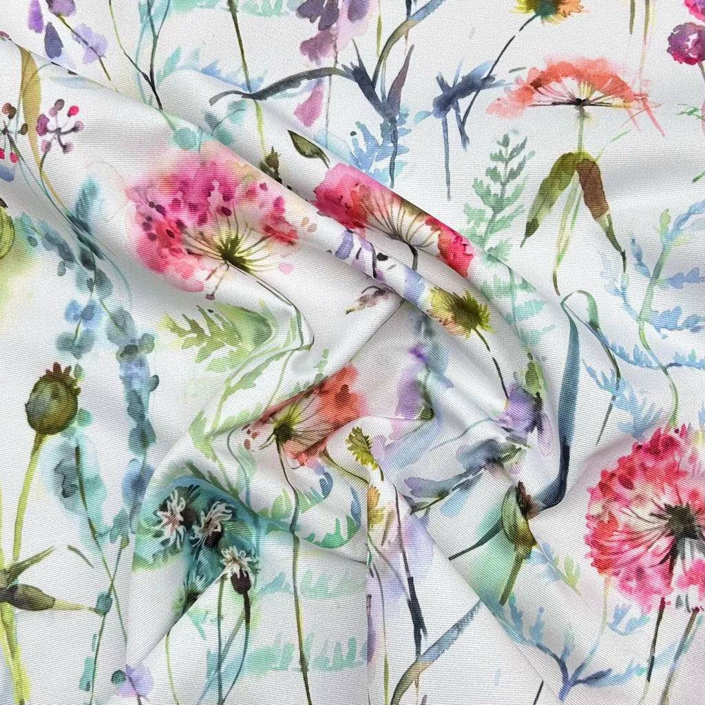 Vibrant Flowers Water Resistant Fabric