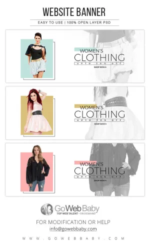 Website Banners - Women's Clothing Store For Website Marketing
