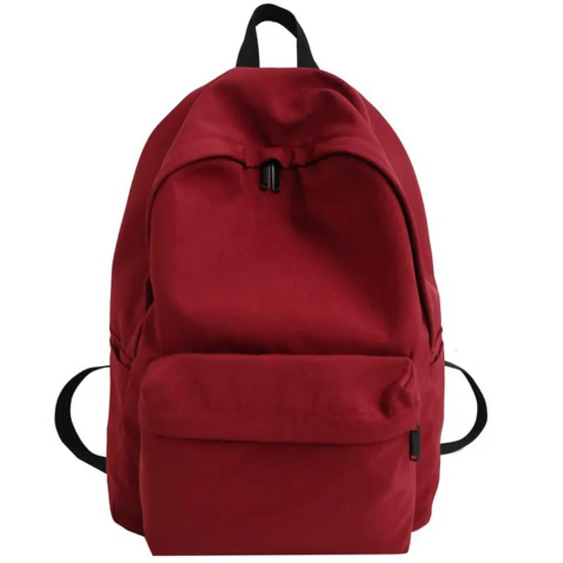Women's Waterproof Nylon Solid Colored Travel Backpack