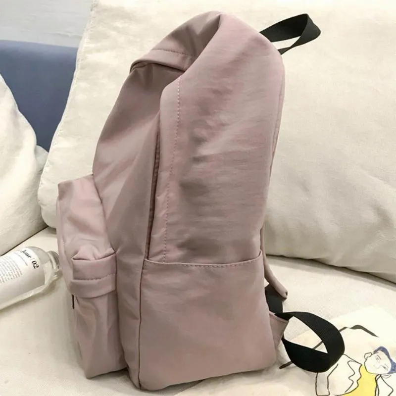 Women's Waterproof Nylon Solid Colored Travel Backpack